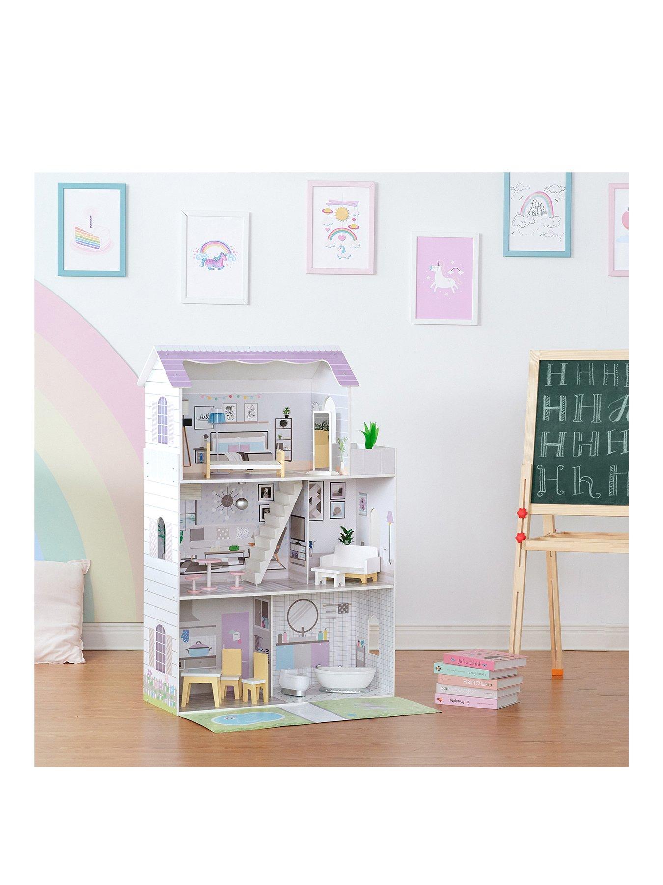 undefined Olivia's Little World - Lavender Handcrafted Grand Dollhouse and Accessories