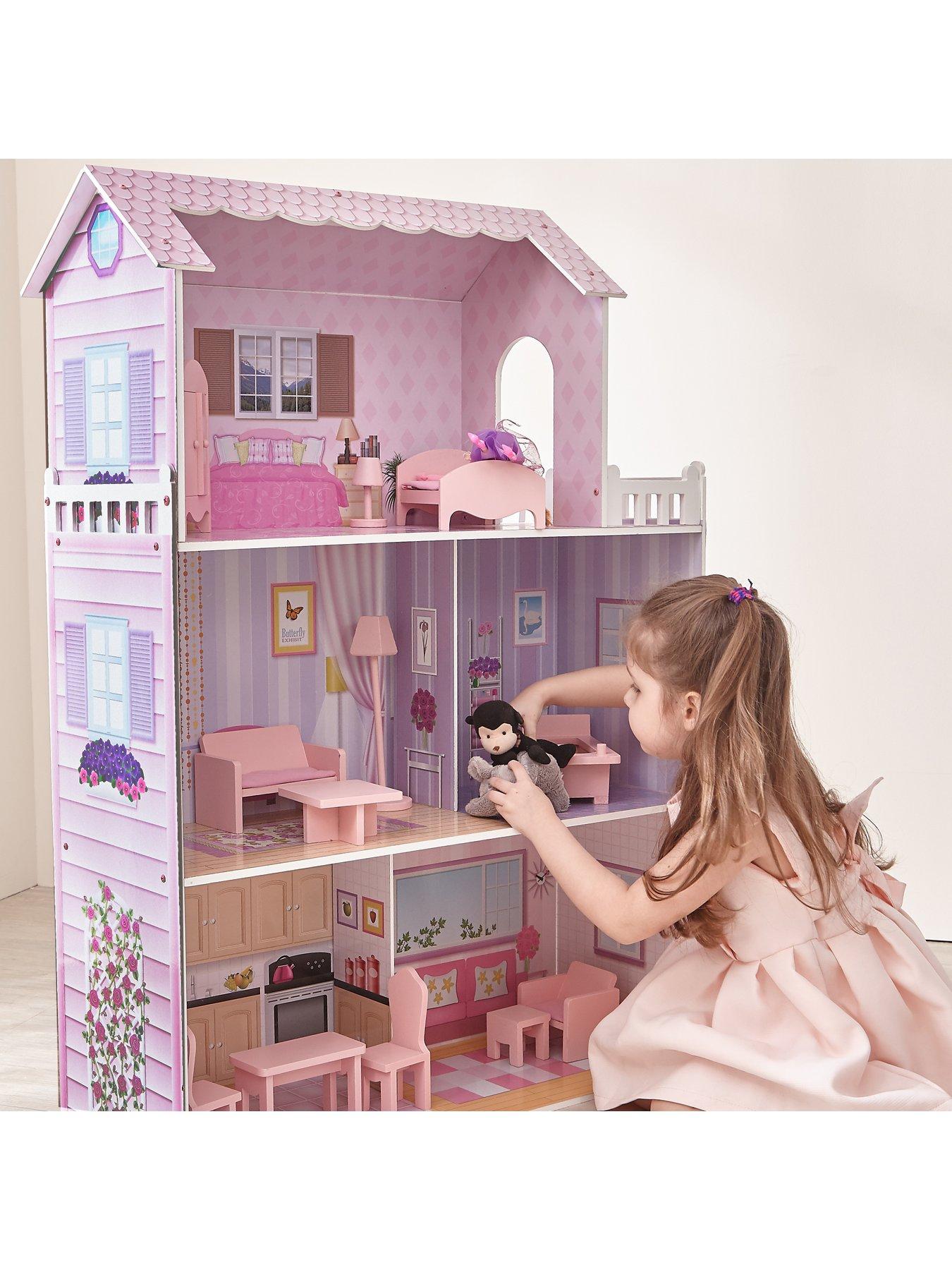 Image 7 of 7 of Teamson Kids Olivia's Little World - Dreamland Tiffany&nbsp;Doll House -&nbsp;Pink