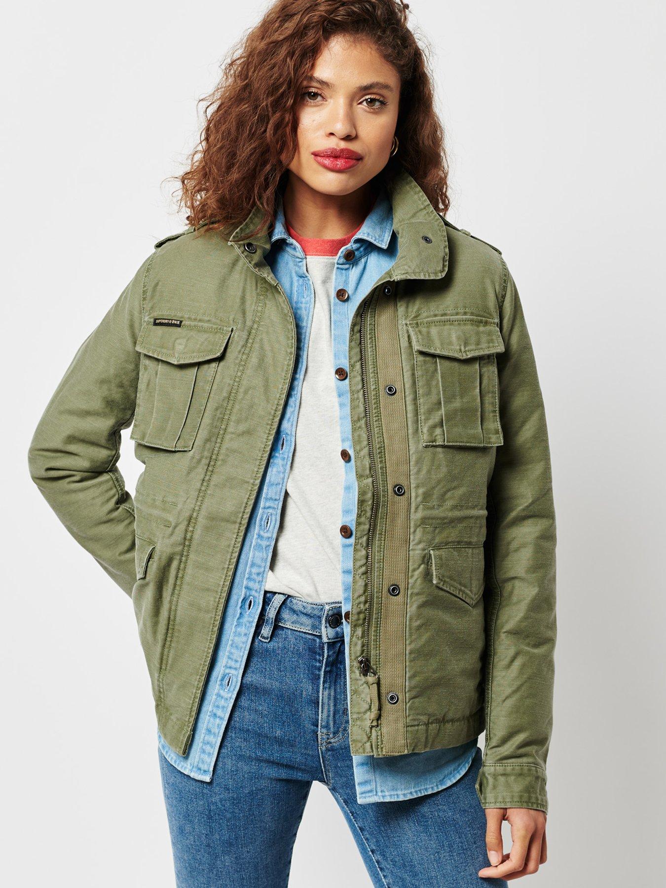 lined military jacket womens