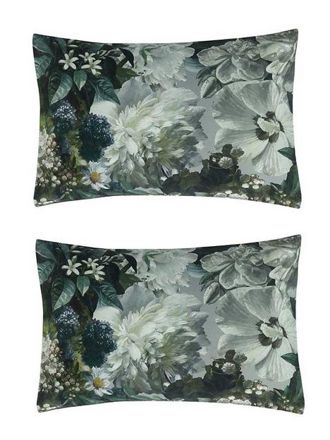 mm-linen-florian-floral-100-cotton-220-thread-count-pillowcase-pair-ndash-green