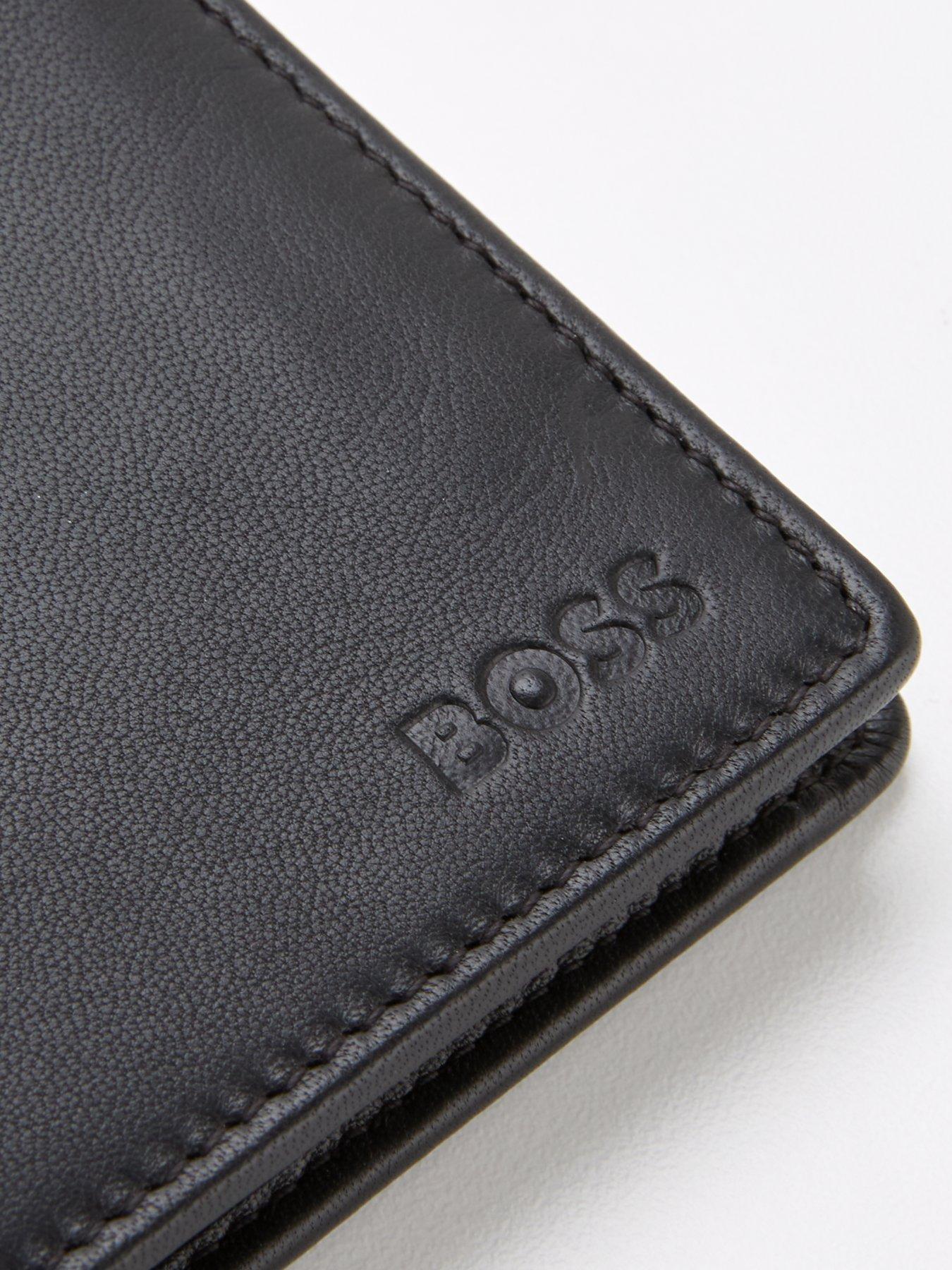 BOSS Asolo Leather Wallet With Coin Pocket Black littlewoods