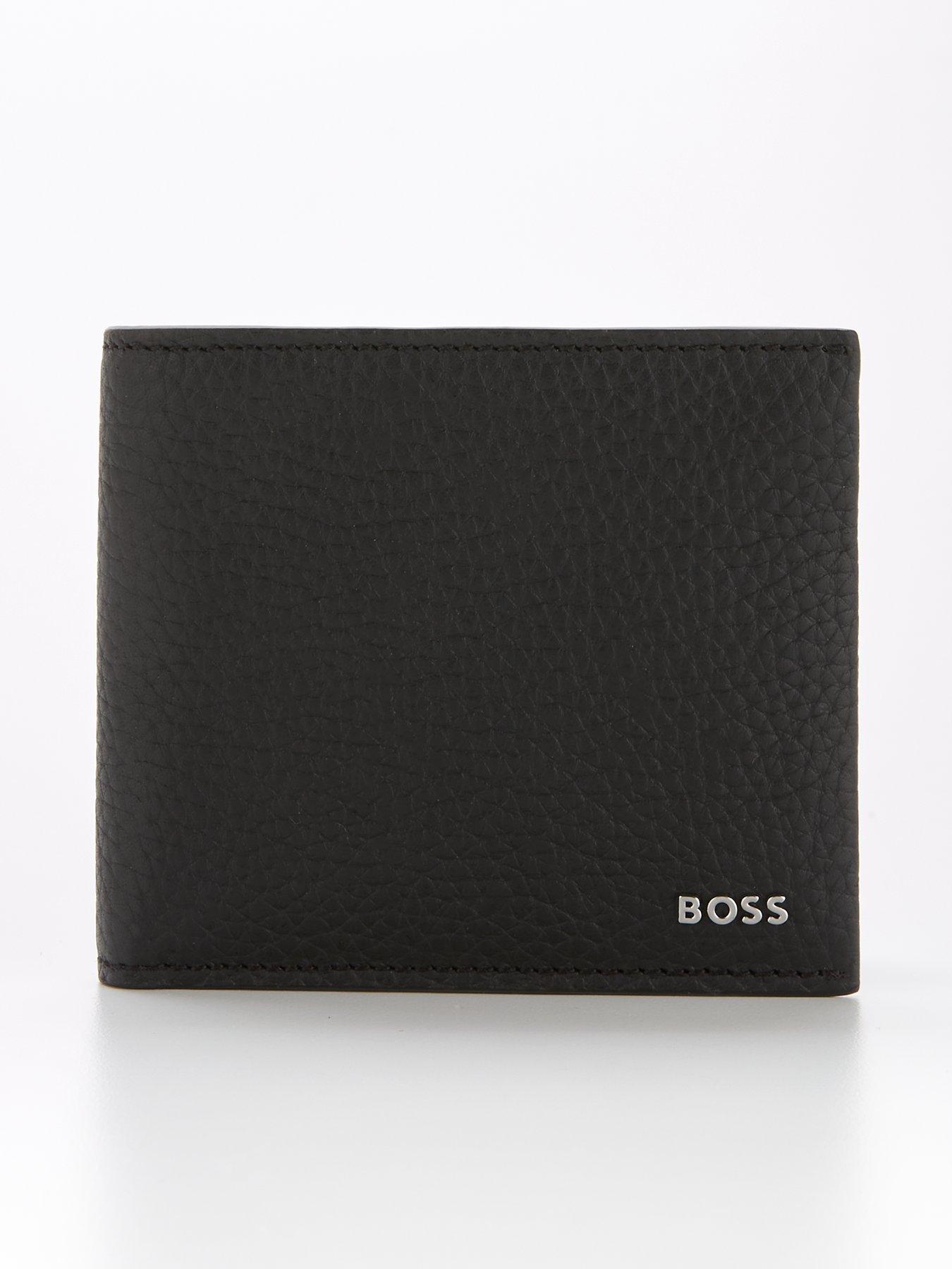 BOSS Asolo Leather Wallet With Coin Pocket Black littlewoods