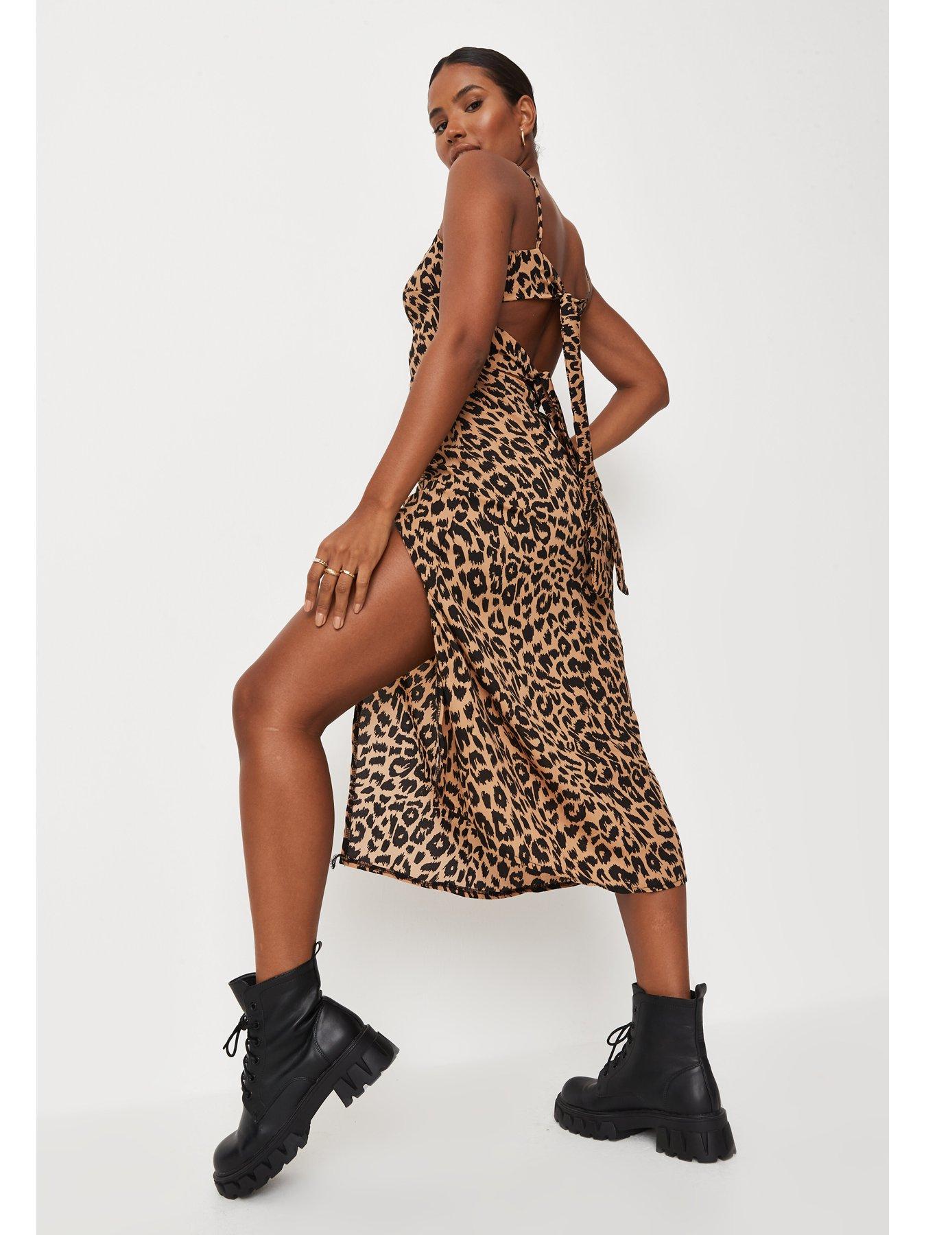 missguided tie back dress