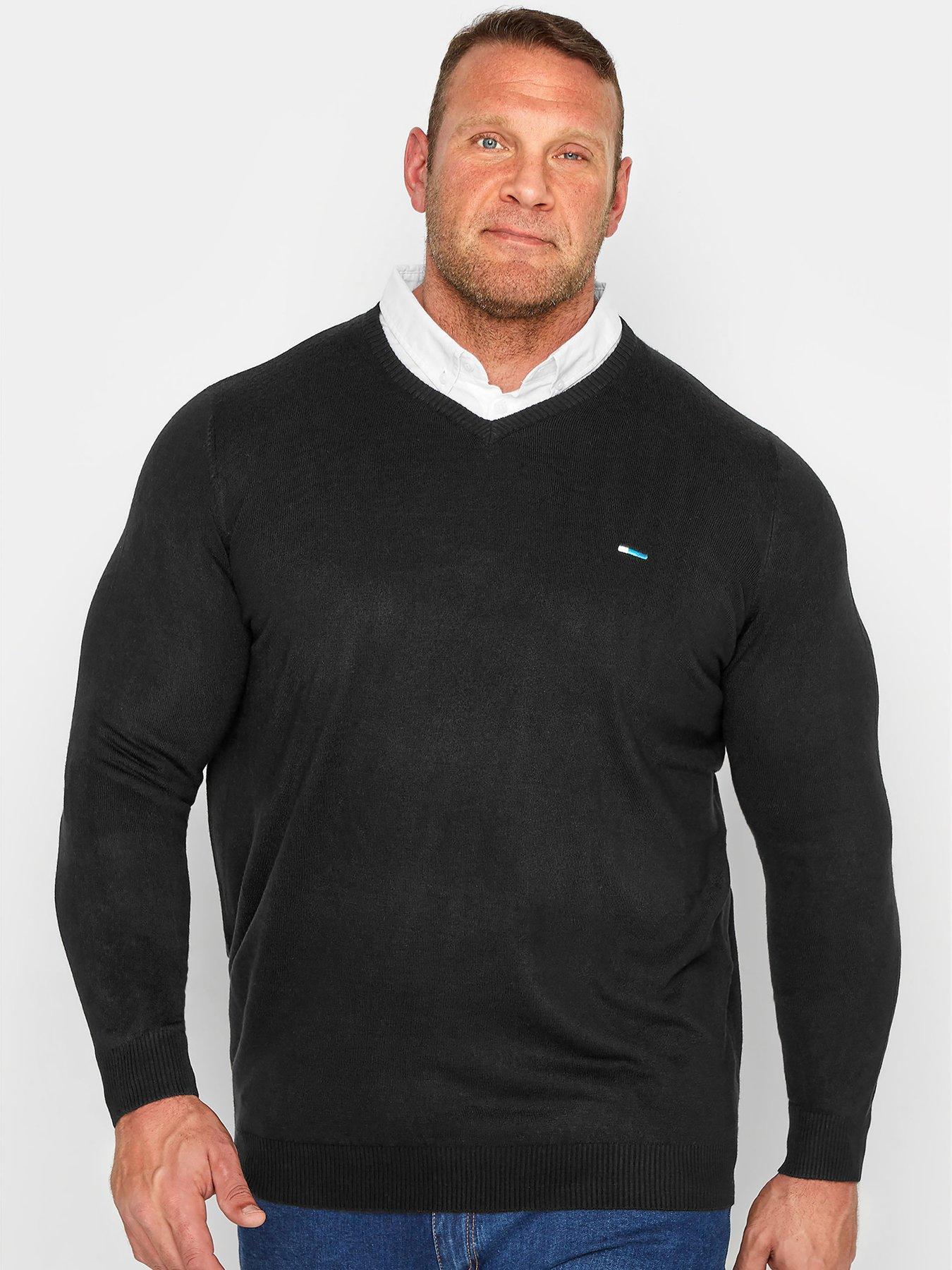 badrhino-essential-mock-shirt-knitted-jumper-black