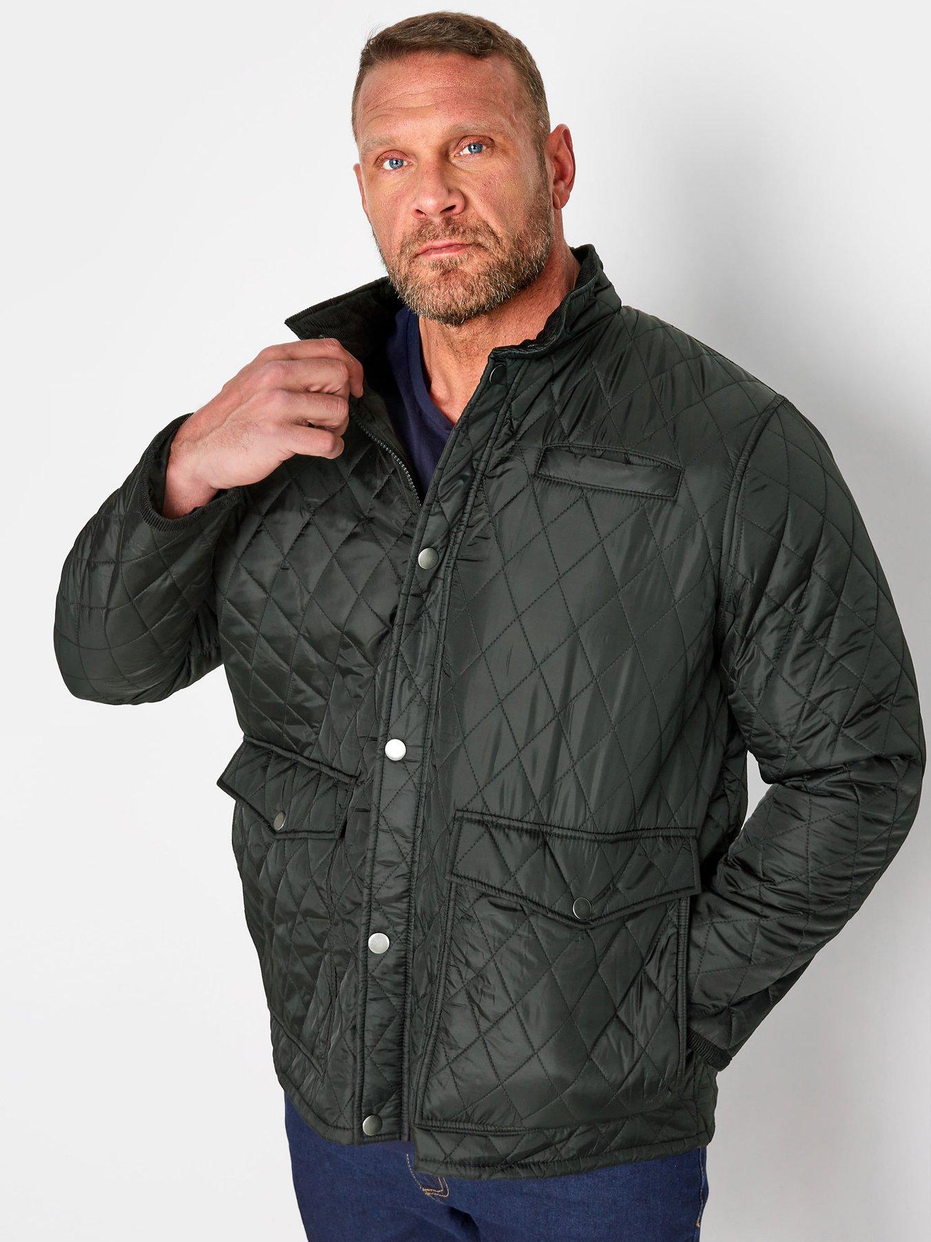 Mens big and tall hotsell quilted jacket