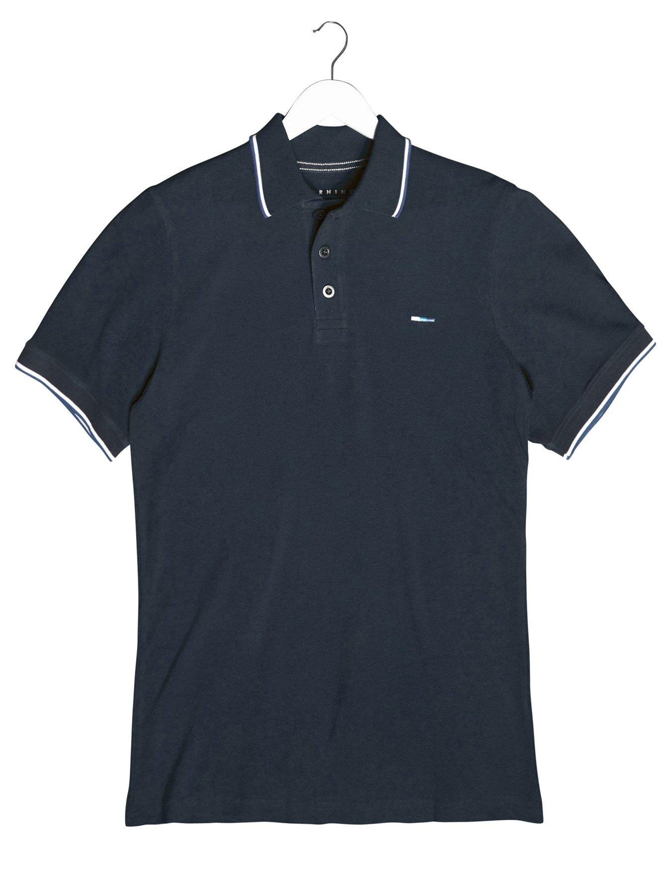  image of badrhino-3-pack-short-sleeve-tipping-polo-shirt-multi