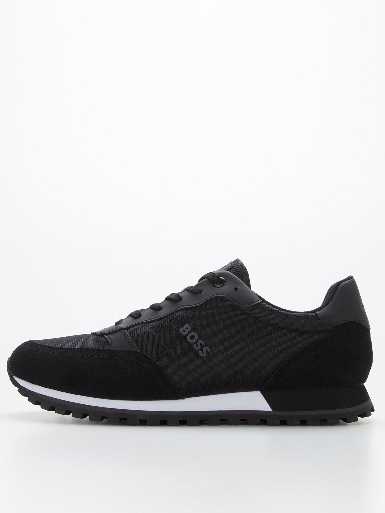 Image 1 of 6 of BOSS Parkour Mix Fabric Runner Trainers - Black