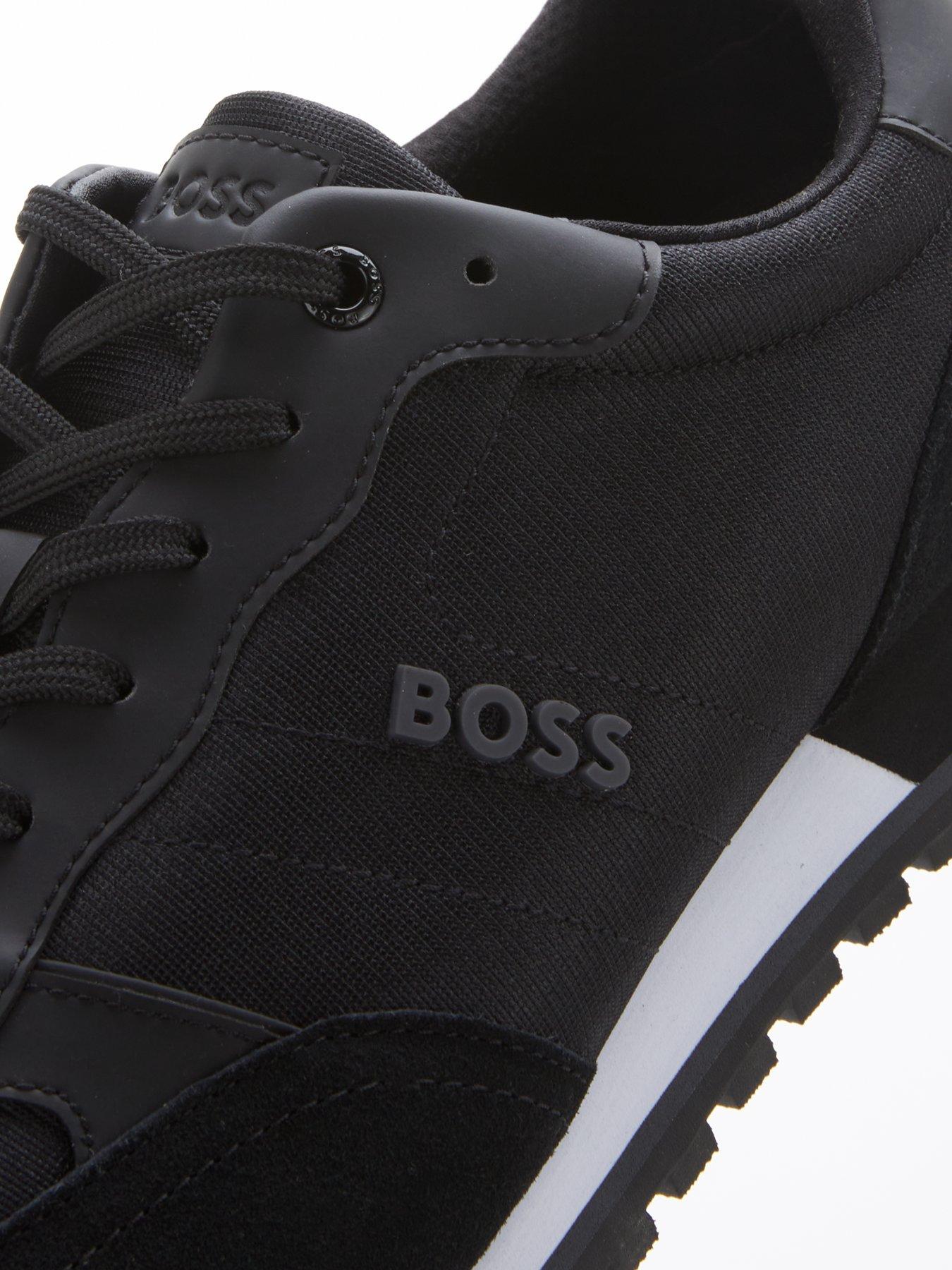 Image 6 of 6 of BOSS Parkour Mix Fabric Runner Trainers - Black