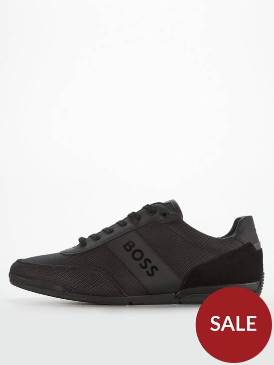 front image of boss-saturn-low-profile-trainers-black
