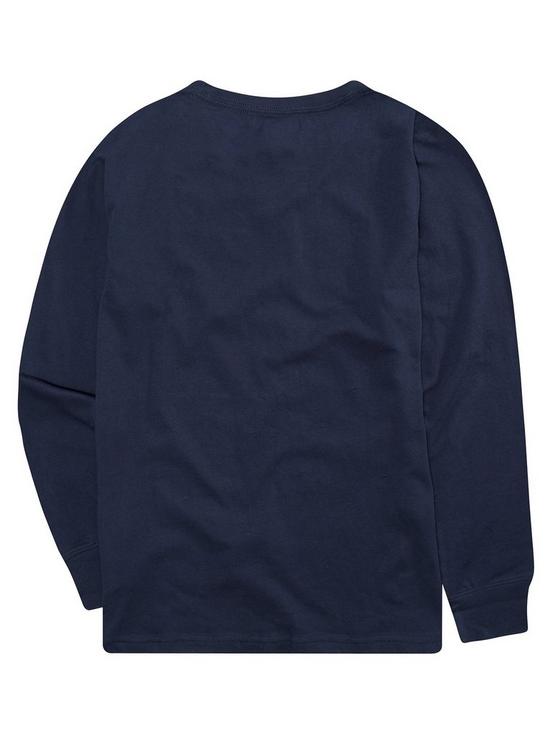 back image of levis-boys-long-sleeve-batwing-t-shirt-navy