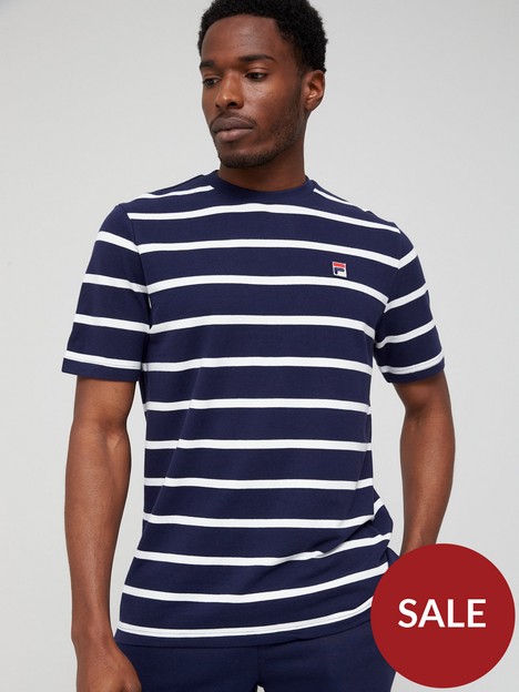 fila-deny-short-sleevenbspcrew-neck-engineered-stripe-pique-t-shirt-blue