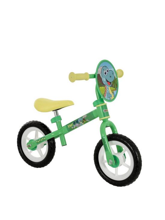 front image of dino-10-balance-bike