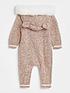  image of river-island-baby-baby-cable-knit-zip-through-bodysuit--nbspbrown
