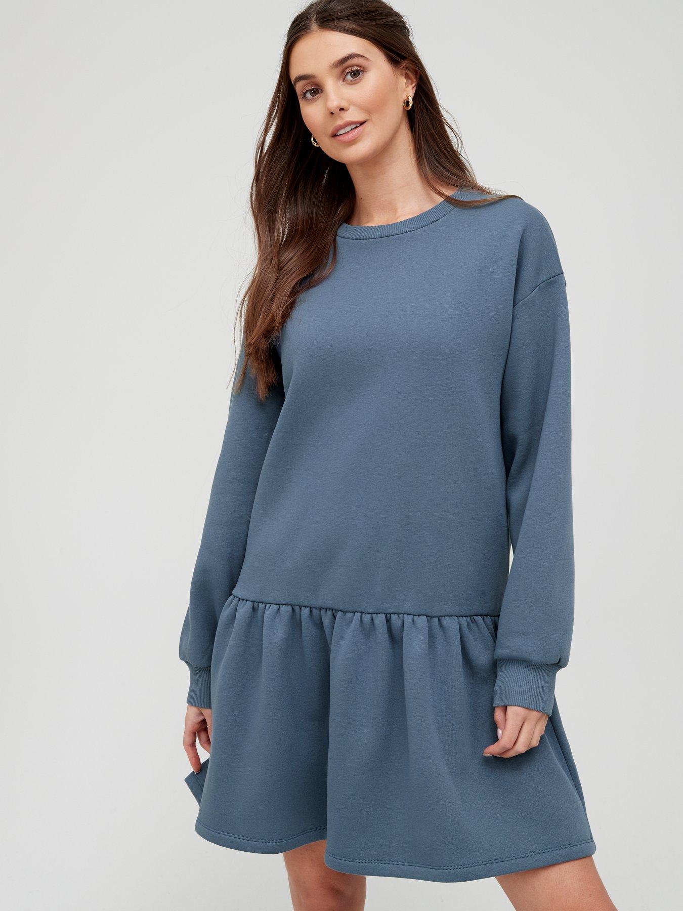 sweater dress with frill