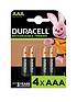  image of duracell-aaa-rechargeable750mah-4-pack-batteries