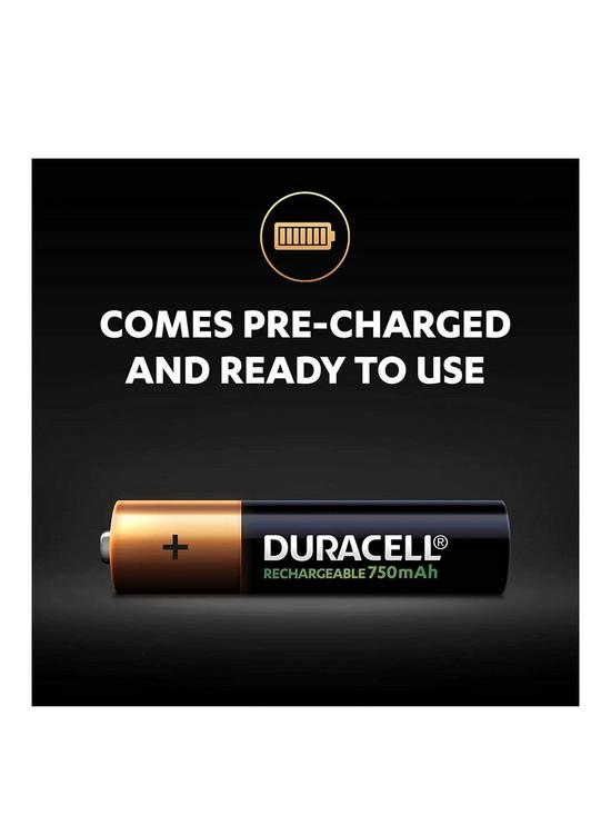 stillFront image of duracell-aaa-rechargeable750mah-4-pack-batteries