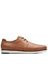  image of clarks-bratton-lace-shoes-dark-tan