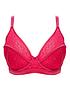  image of figleaves-pimlico-non-padded-underwired-plunge-bra-red