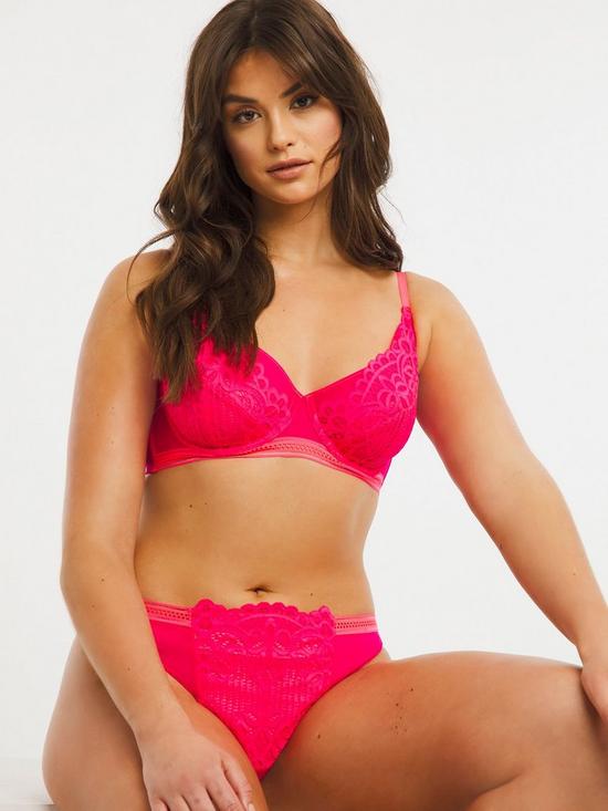 front image of figleaves-harper-geometric-lace-full-cup-underwired-bra-pinknbsp