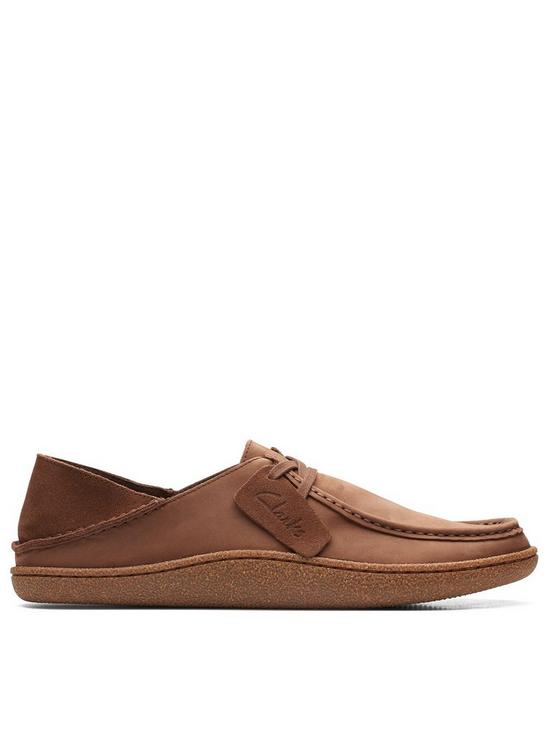 front image of clarks-pilton-wallabee-shoes