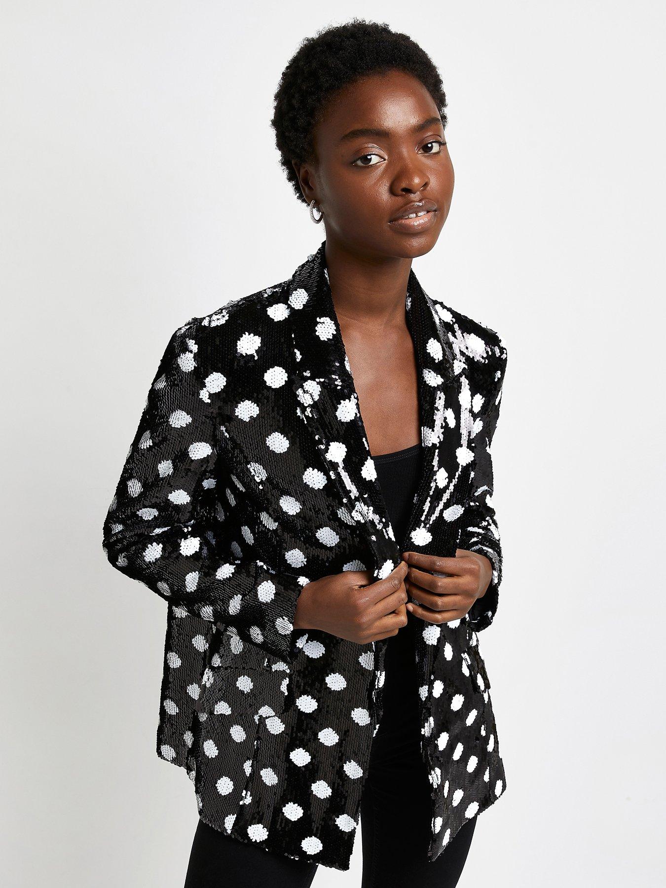 polka dot blazer