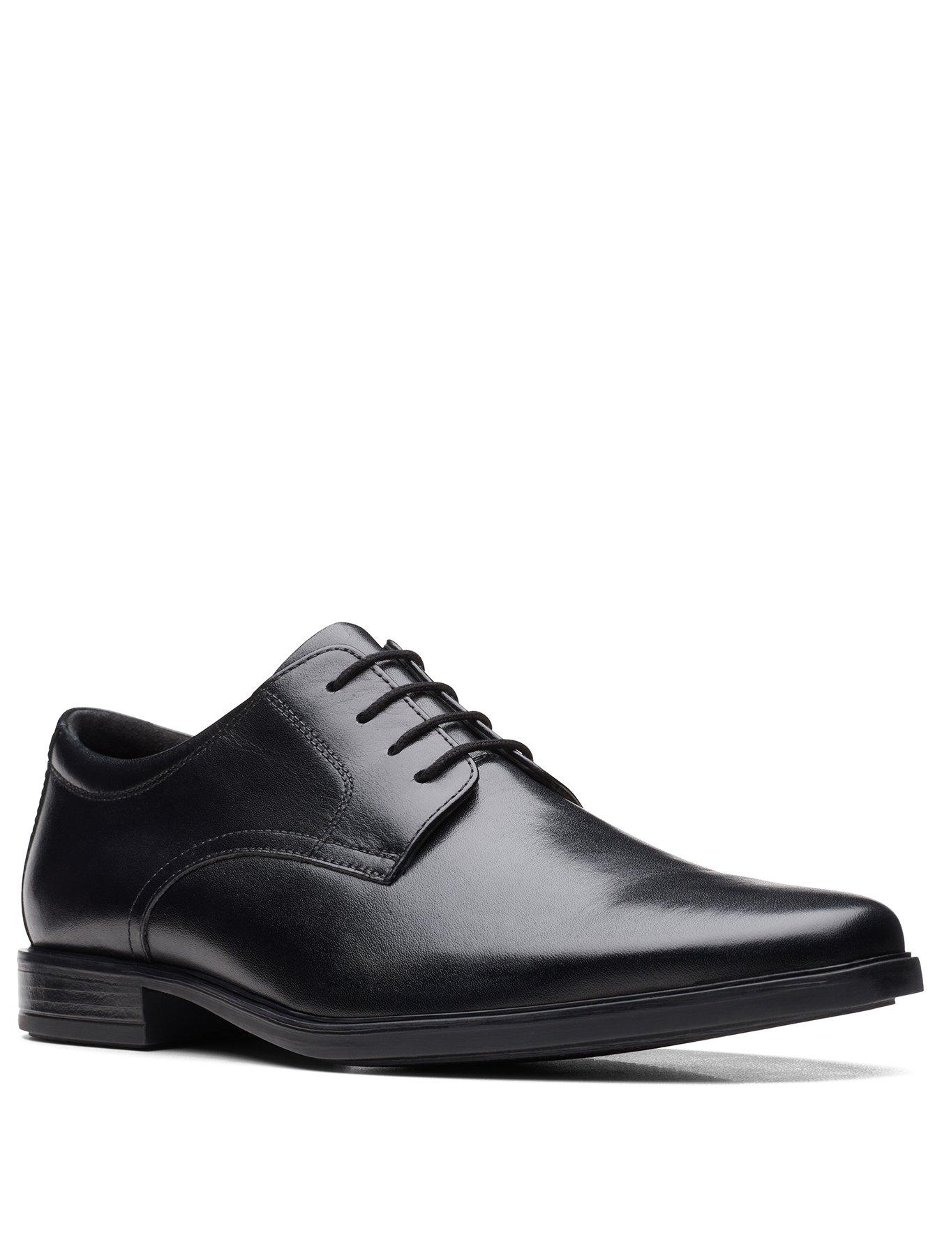 Image 1 of 6 of Clarks Mens Howard Walk Lace-Up Cushion Plus Oxford Shoes - Black