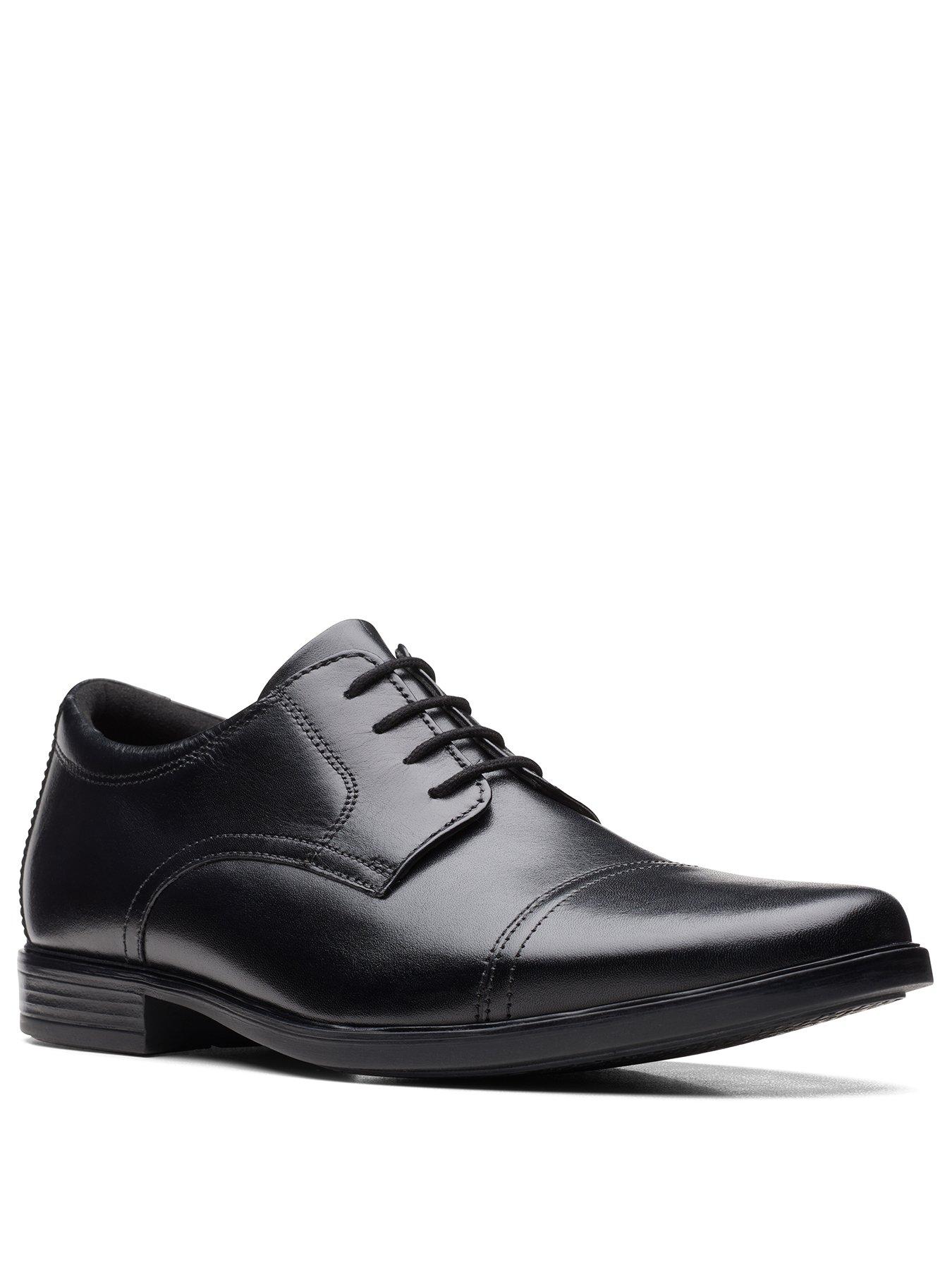 Clarks Howard Cap Oxford Shoes - Black