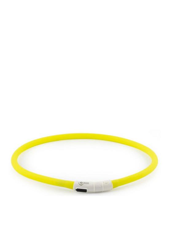 front image of ancol-usb-flashing-band-yellow