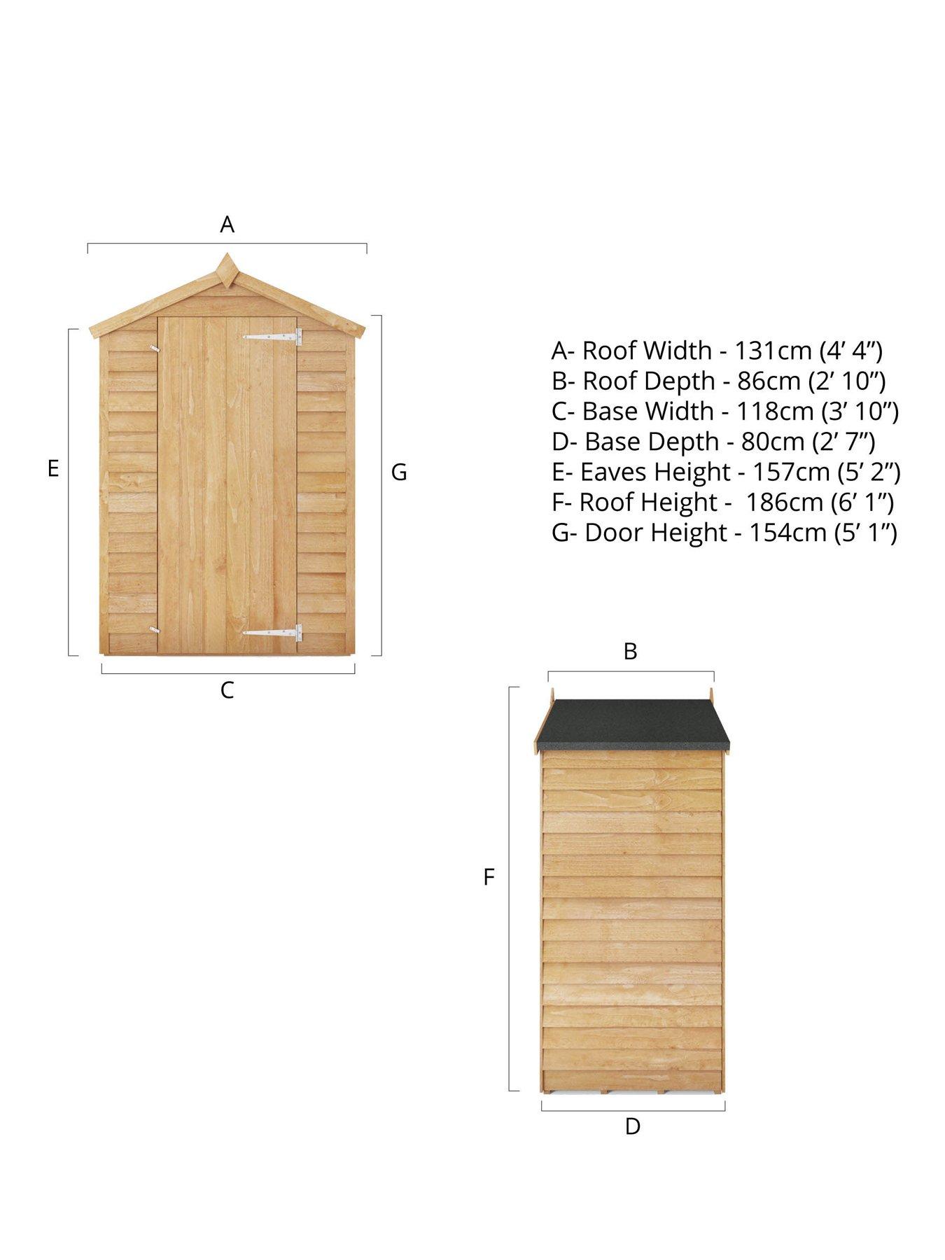  image of mercia-3-x-4-ftnbspoverlap-apex-windowless-shednbsp--fscreg-certified