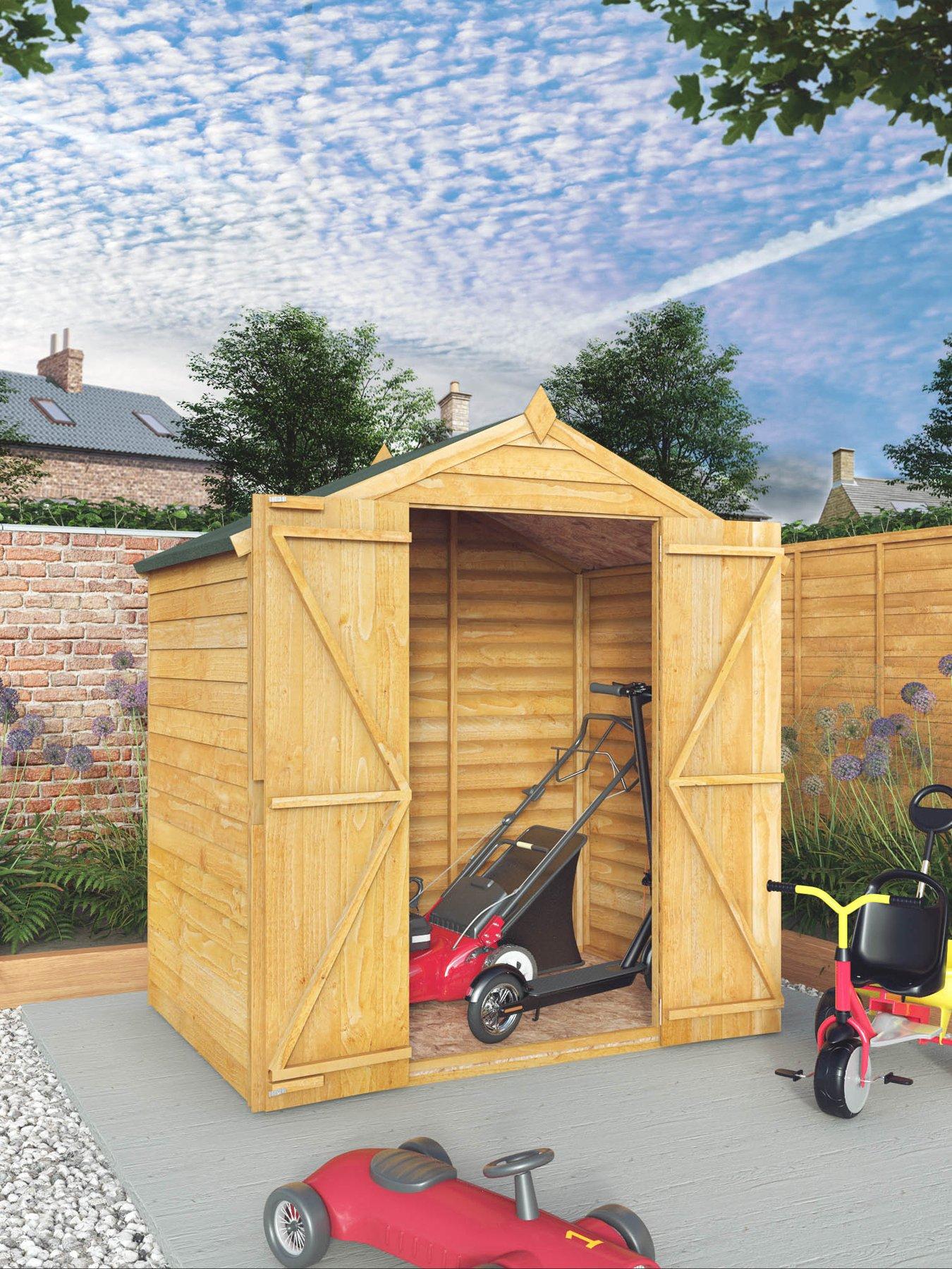 undefined 4 x 6 ft Overlap Apex Windowless Shed with Double Doors