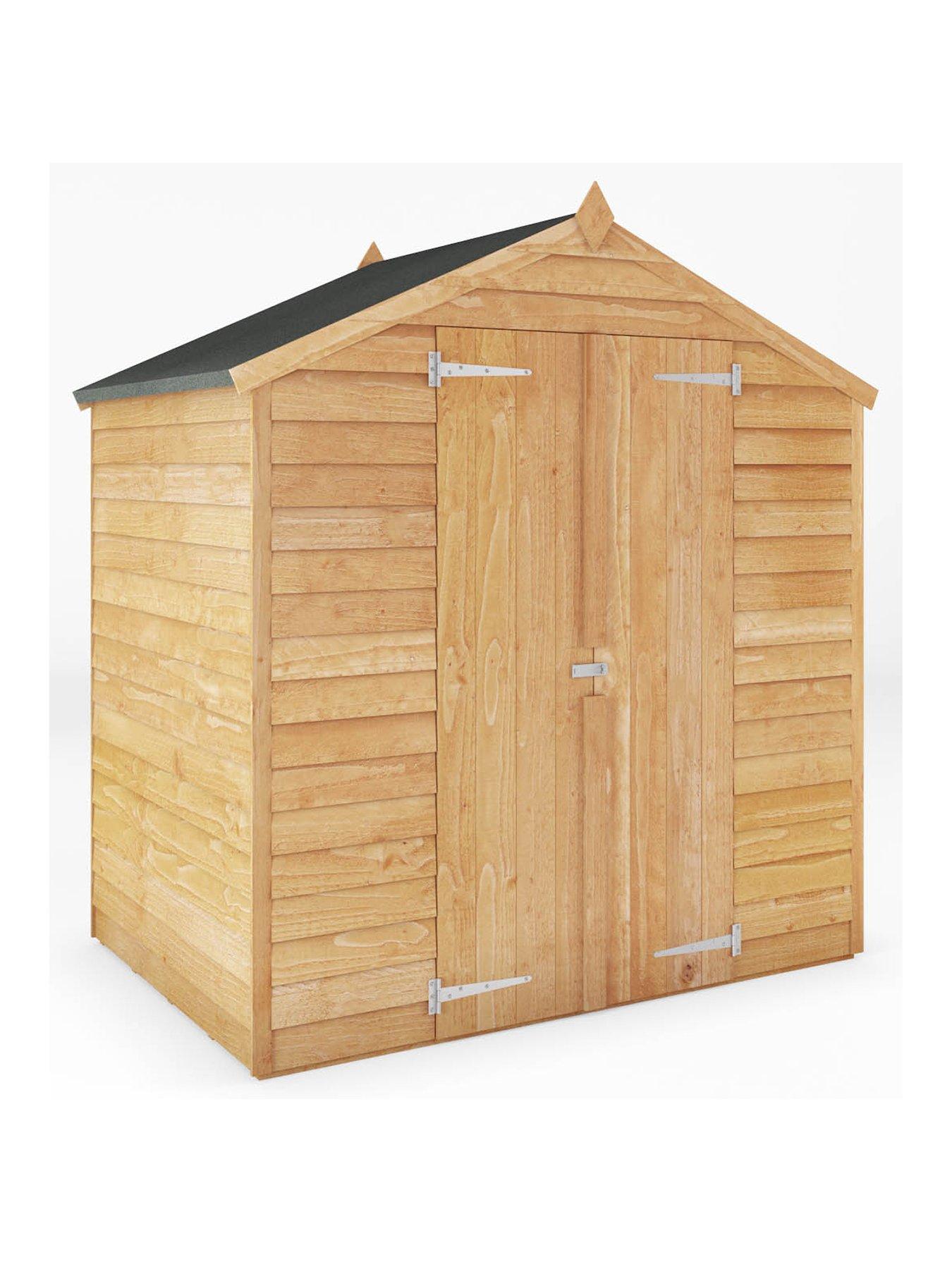 Image 2 of 6 of MERCIA 4 x 6 ft Overlap Apex Windowless Shed with Double Doors