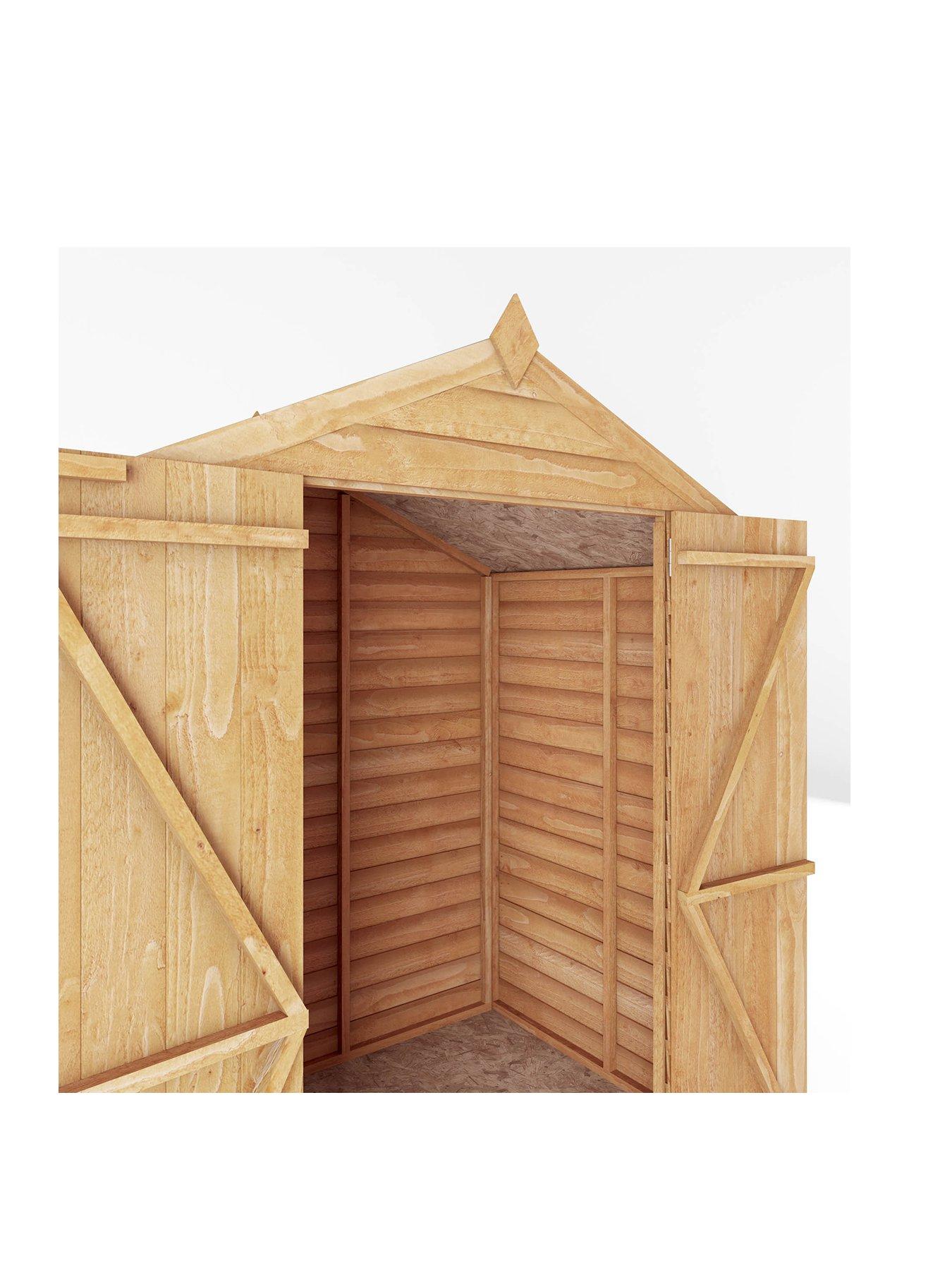 Image 3 of 6 of MERCIA 4 x 6 ft Overlap Apex Windowless Shed with Double Doors