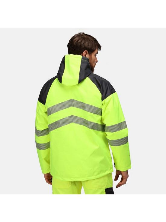 stillFront image of regatta-professional-workwear-tactical-hi-vis-jacket-yellow