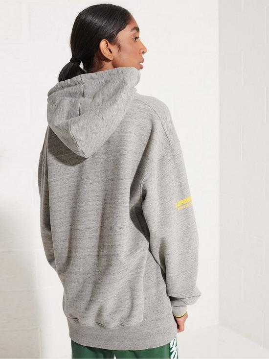 stillFront image of superdry-logo-hoodie-grey