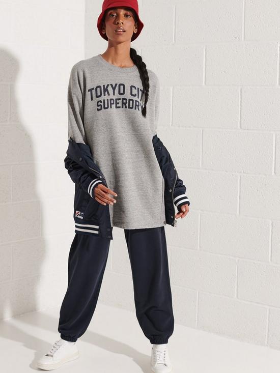 back image of superdry-city-college-crew-neck-sweat-grey