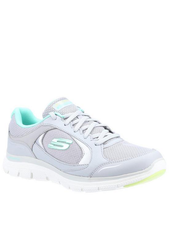 front image of skechers-flex-appeal-40-true-clarity-trainers