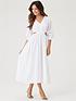  image of michelle-keegan-broderie-cut-out-midi-dress-white