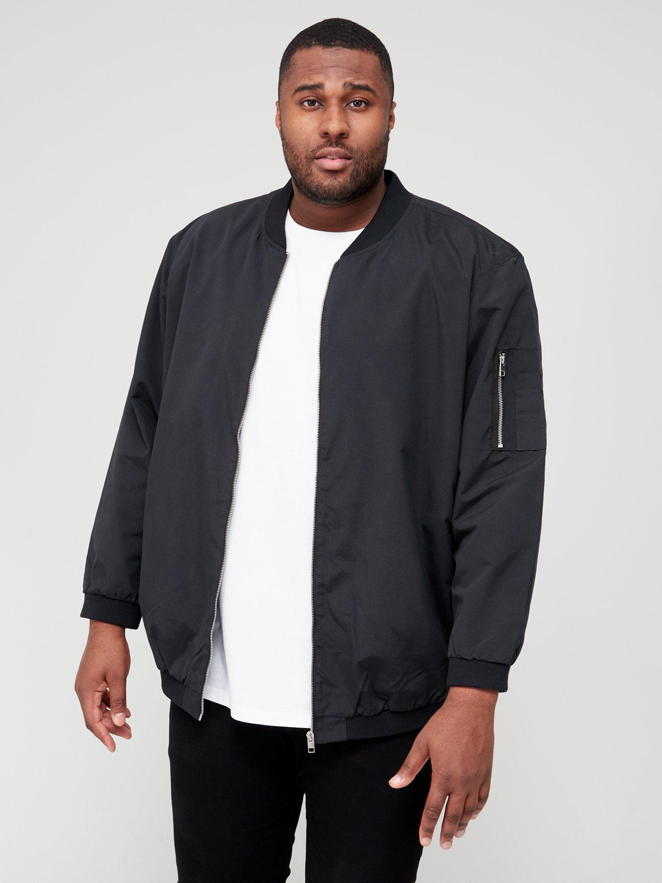 Jack and jones black bomber jacket best sale