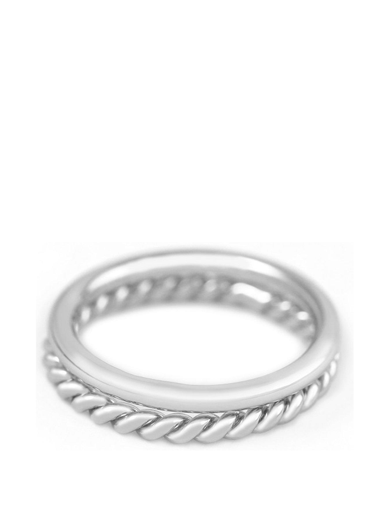 undefined Freya Braided Ring Duo Silver
