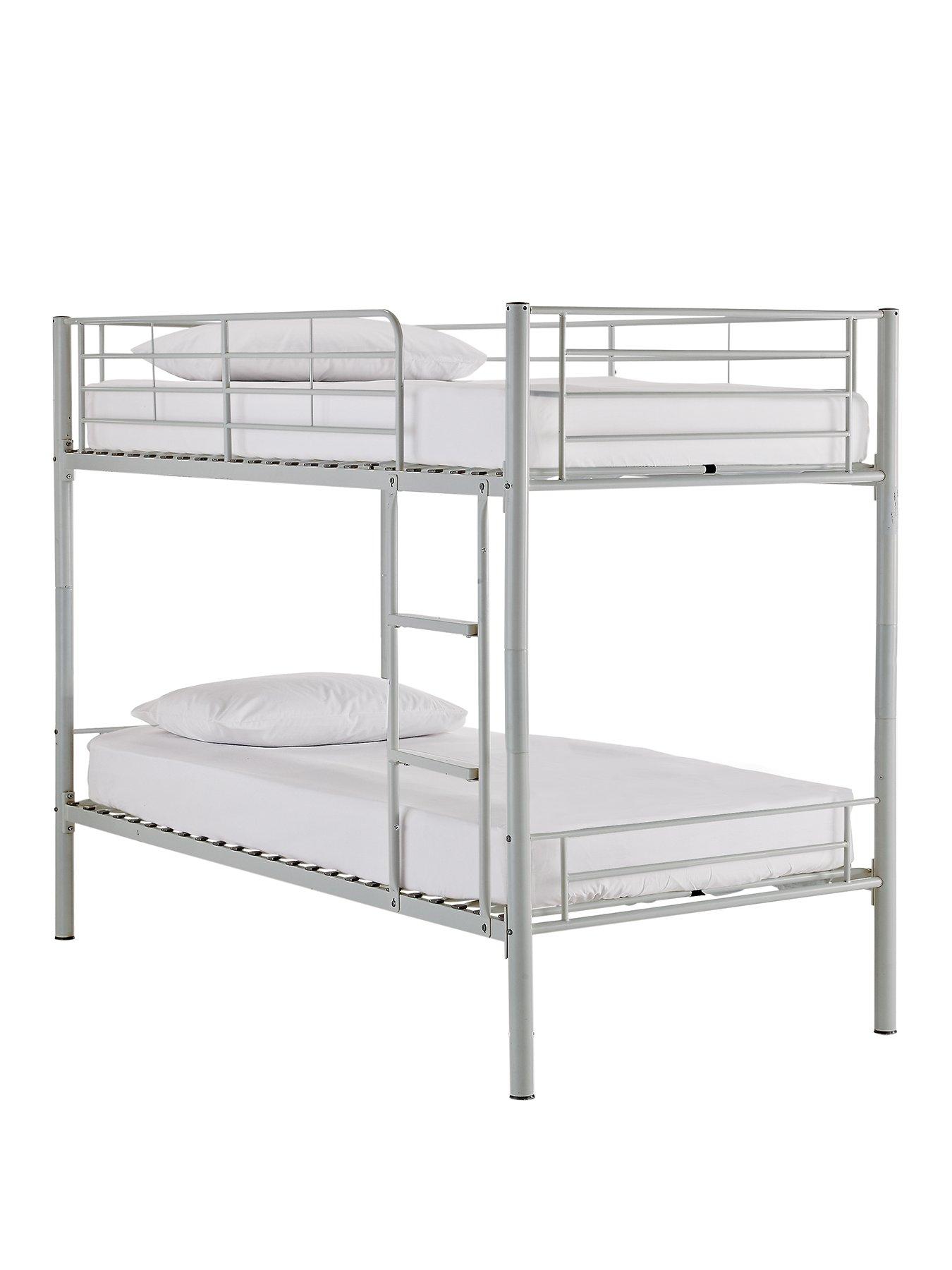 Very Home Domino Metal Bunk Bed Frame with Mattress Options Ladder
