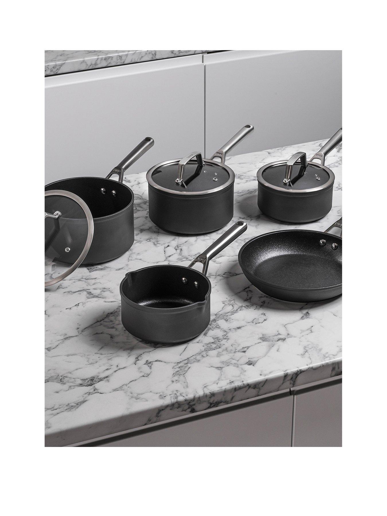 undefined Foodi ZEROSTICK 5 Piece set - 16cm Milk, 16/18/20cm Saucepans  &  24cm Frying Pan, non stick - C35000UK