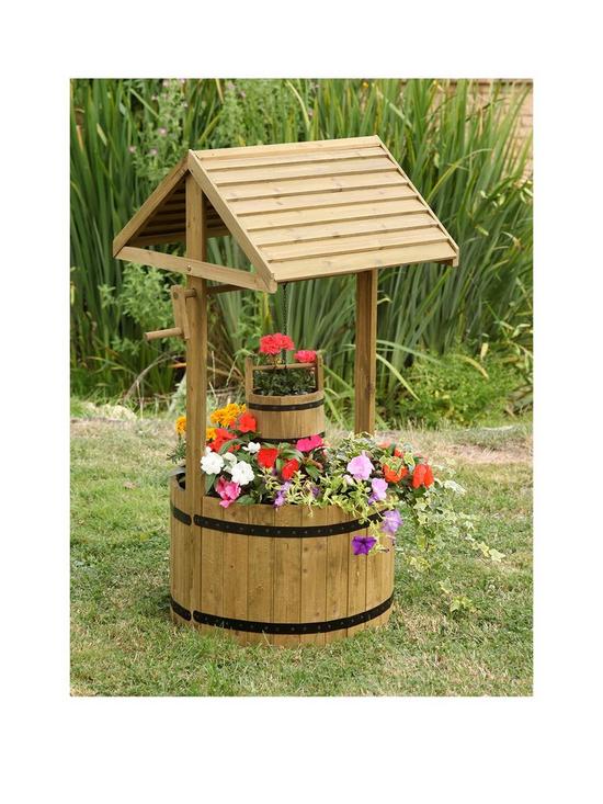 front image of smart-garden-large-wishing-well-garden-ornament
