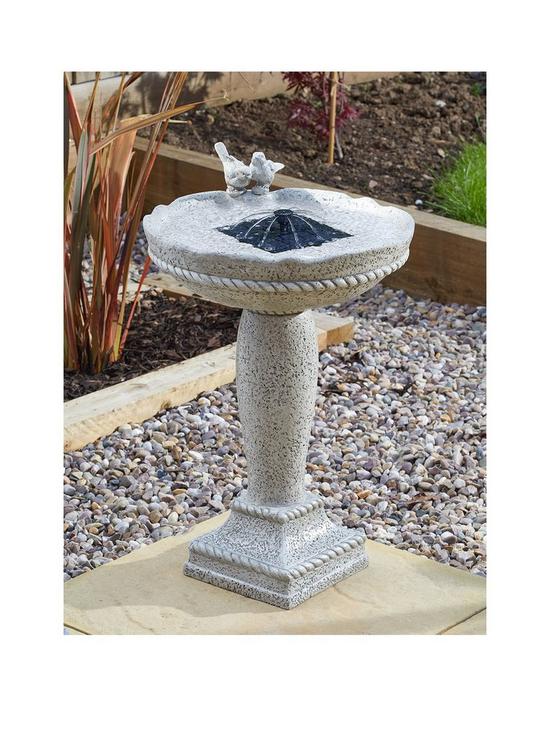 front image of smart-solar-feathered-friends-solar-on-demand-water-feature