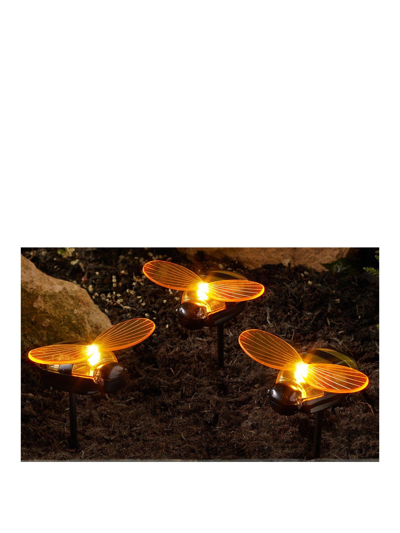 undefined Decorative Bee Solar Stake Lights (Pack of 6)