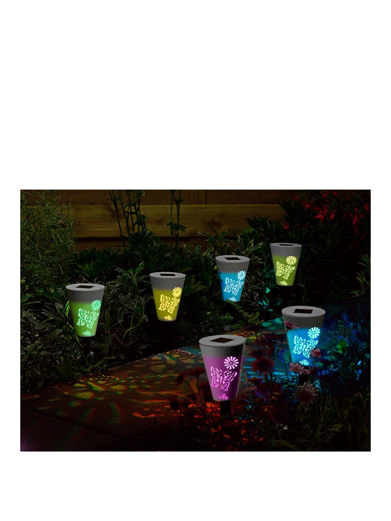 undefined Silhouette Butterfly Solar Stake Light - 6 Pack