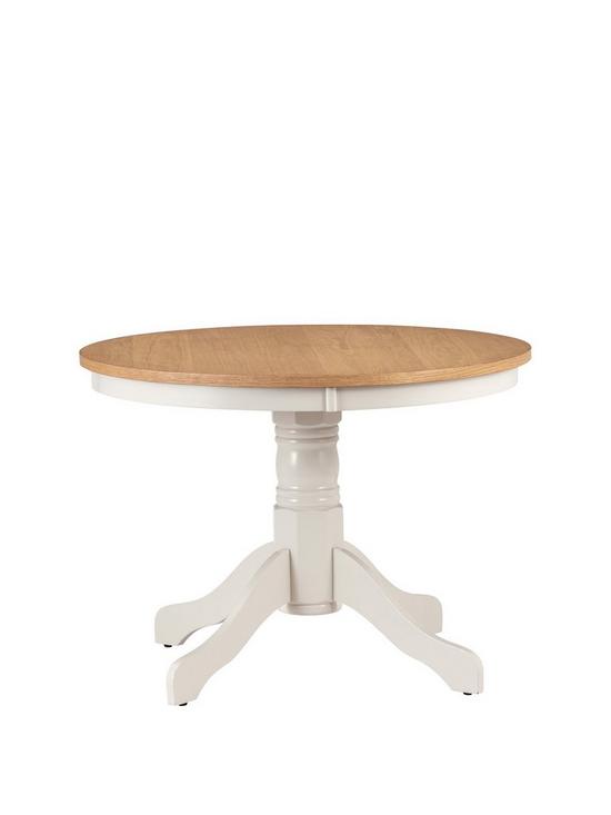 front image of julian-bowen-davenport-round-pedestal-table
