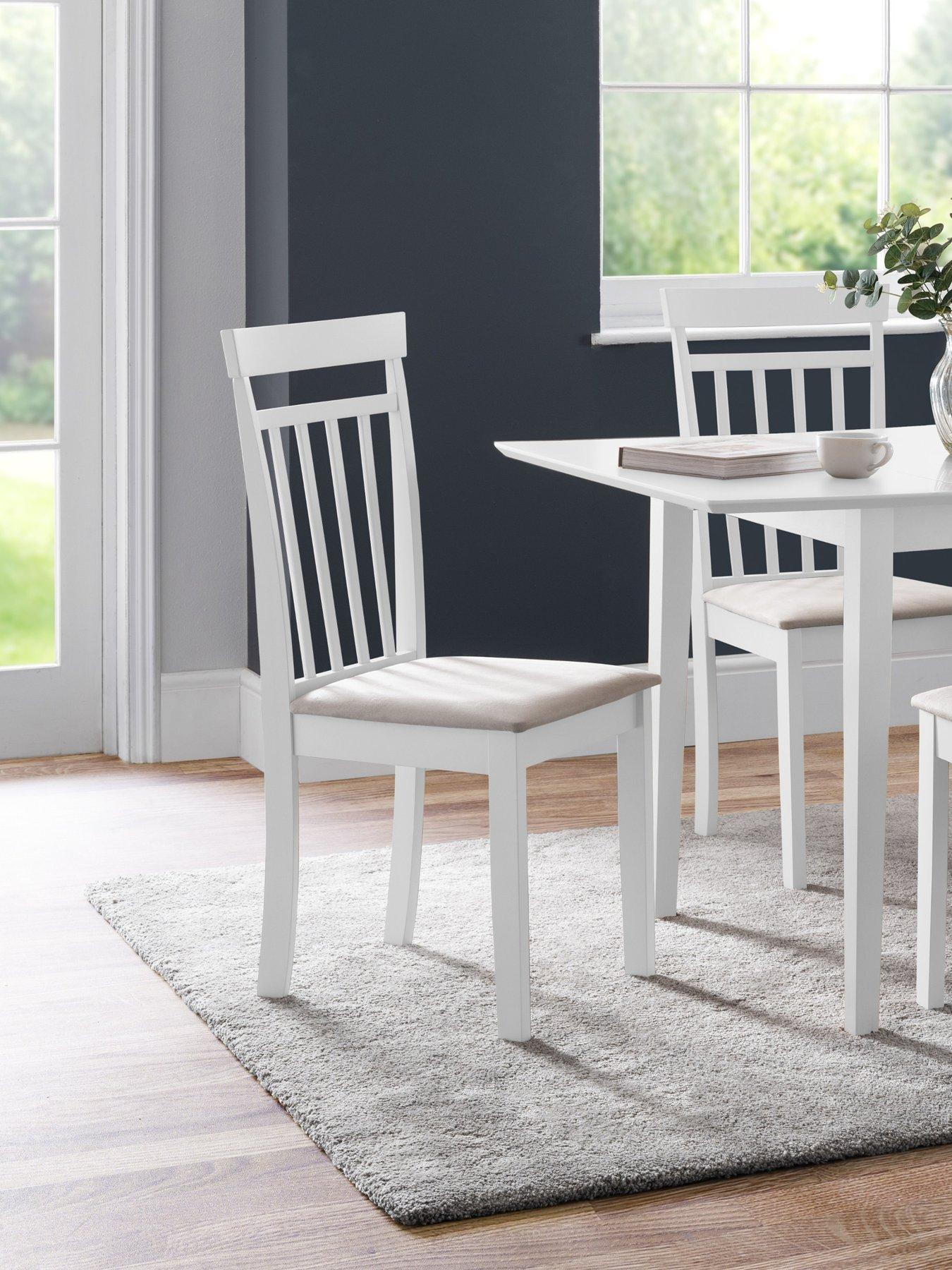 Julian Bowen Pair of Coast Dining Chairs - White