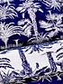  image of everyday-etched-palms-reversible-duvet-cover-set-navy