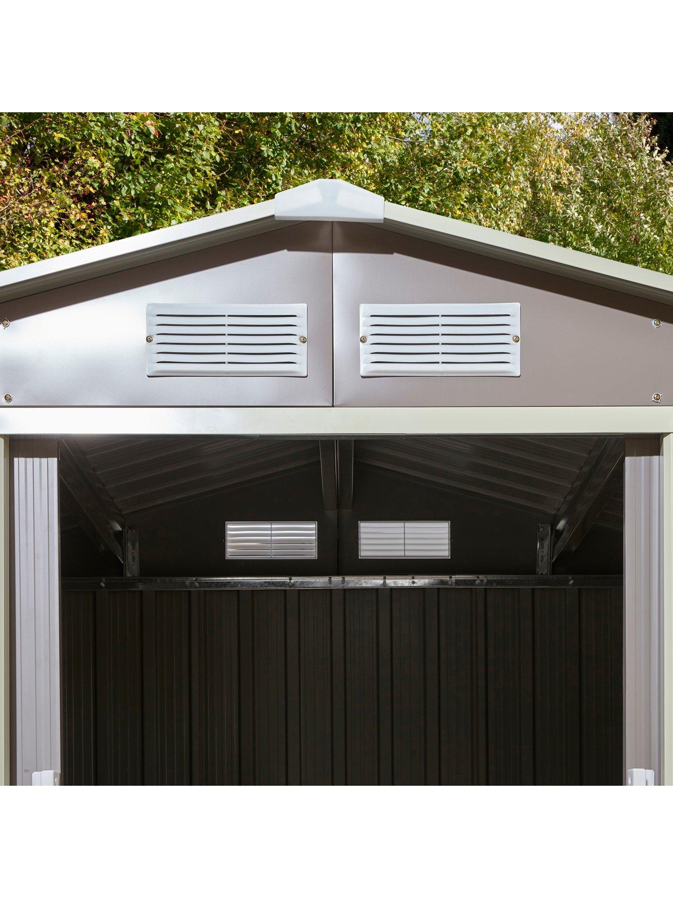 Image 3 of 6 of Rowlinson Trentvale 6 x&nbsp;4ft Metal Apex Shed - Light Grey