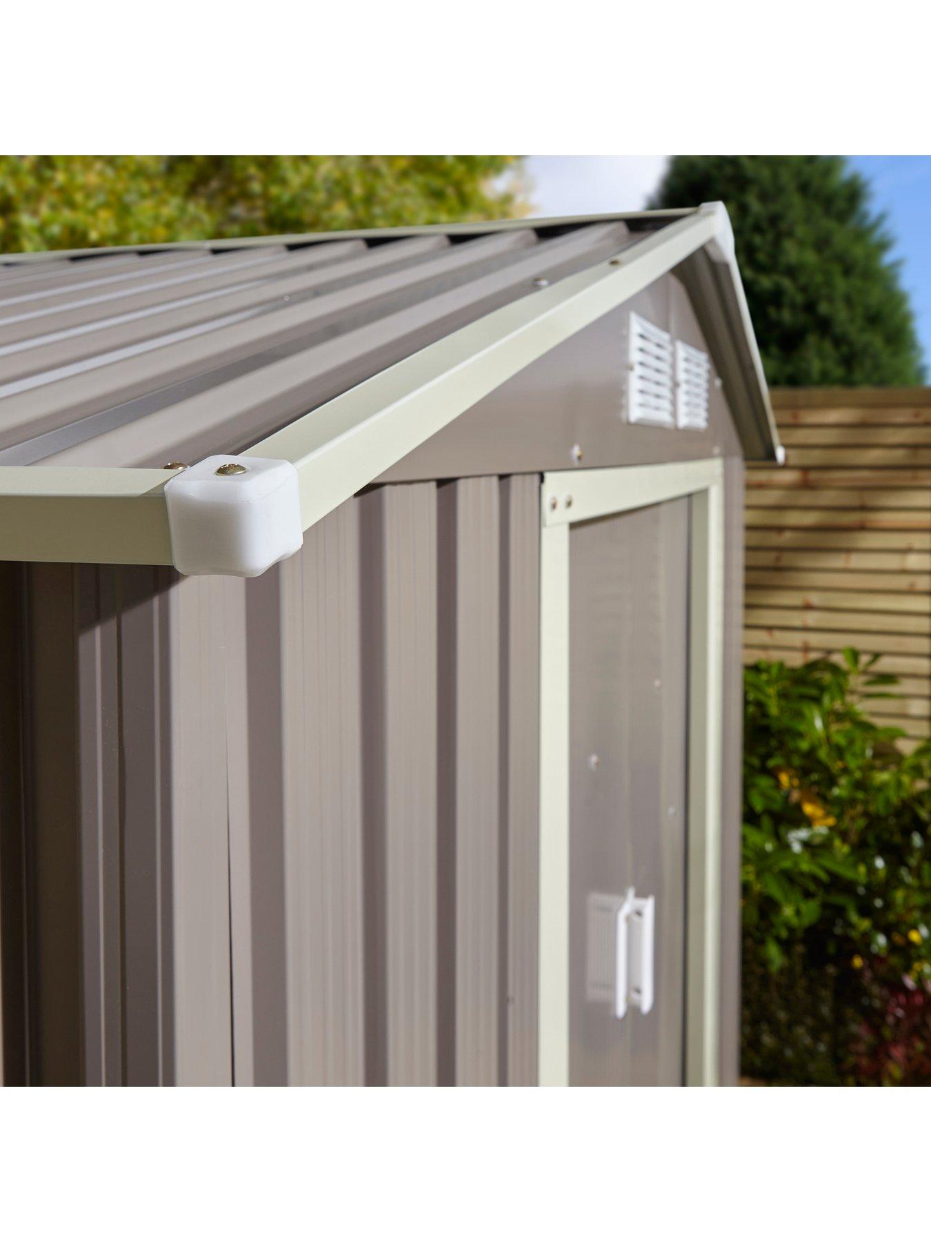 Image 6 of 6 of Rowlinson Trentvale 6 x&nbsp;4ft Metal Apex Shed - Light Grey